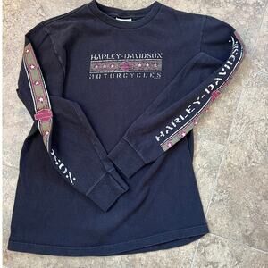 Harley Davidson Long Sleeve, Crewneck T-Shirt, Women's size S